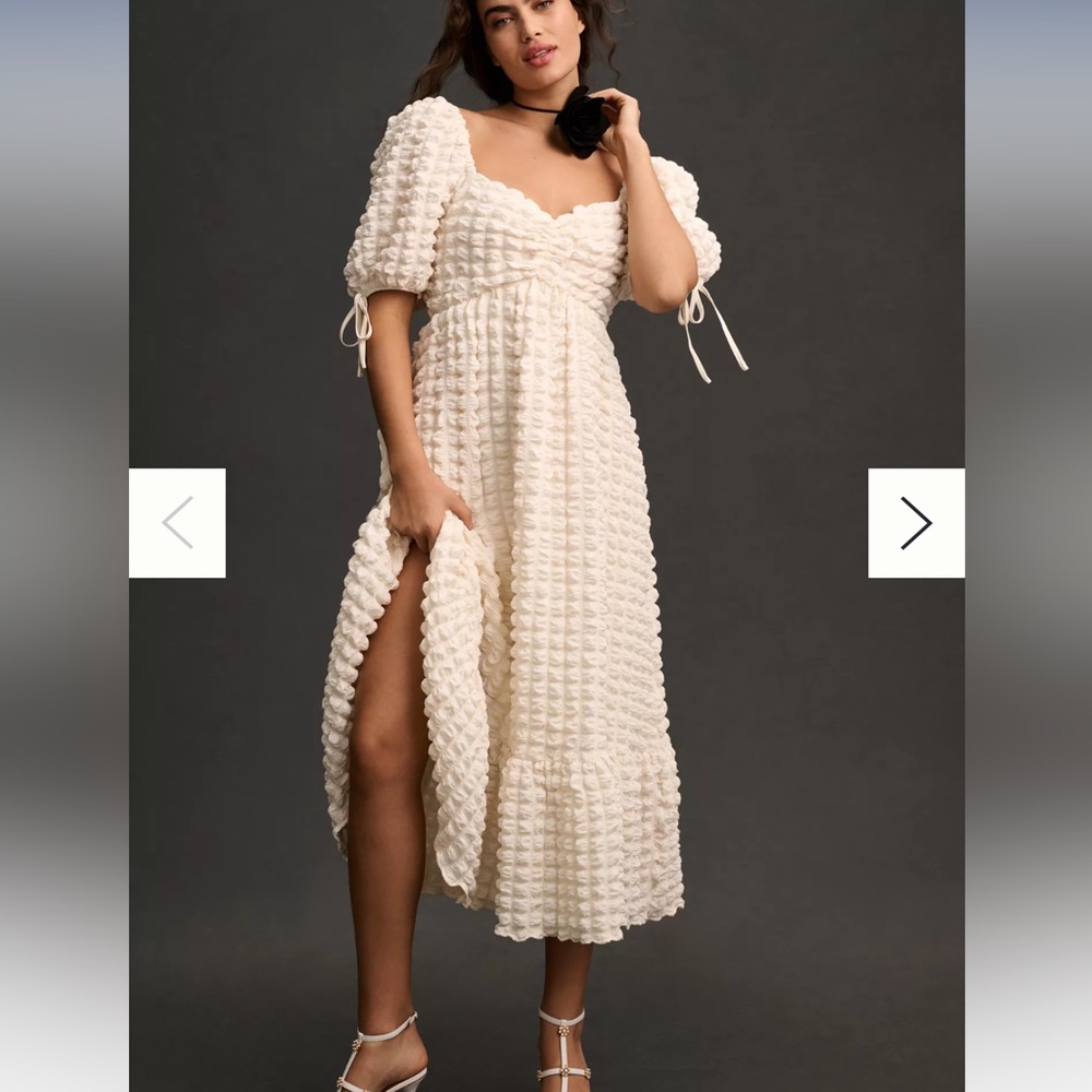 Endless rose Bubble Puff sleeve Maxi dress - size XS